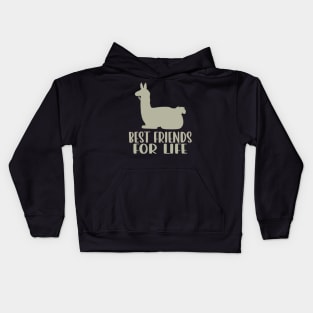 Llama Best Friends For Life for Fans of South American Majesty Kids Hoodie